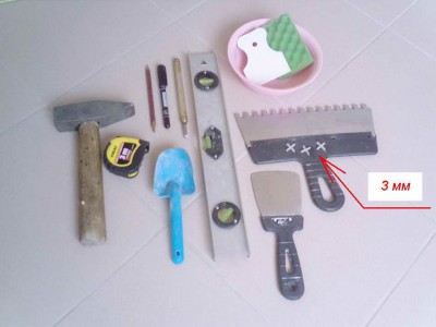 Укладка кафеля своими руками - набор инструментов